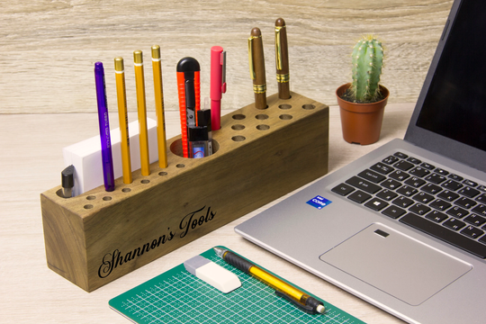 Home Office Desk Organization, Accessories, Wood Organizer, Storage, Pencil Holder, Pen Rack, Tools Stand