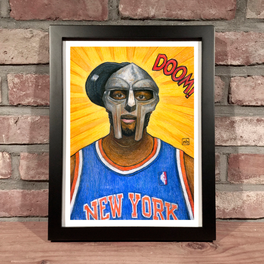 Art Print // Mf Doom Pastel Pencil