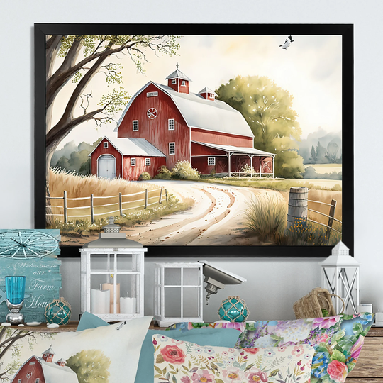 Designart 'Colorful Beach House IV' Modern Framed Art Print