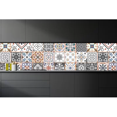Minster Oriental Tiles 10' L x 24" W Peel and Stick Wallpaper Roll