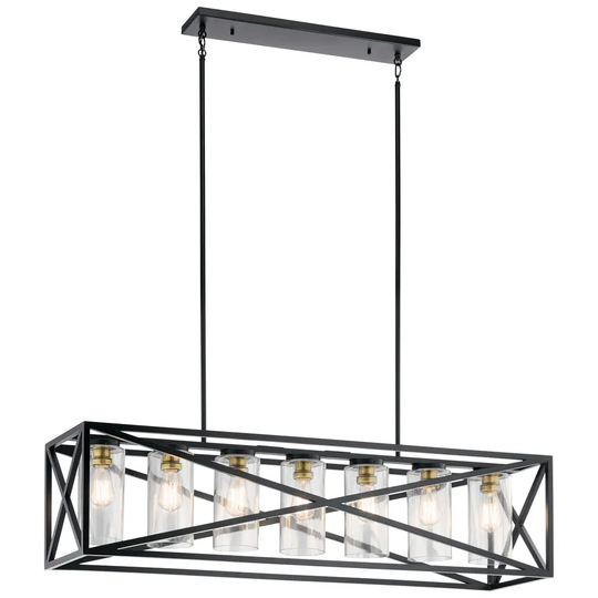 Kichler Lighting Moorgate Collection 7-light Black Linear Chandelier
