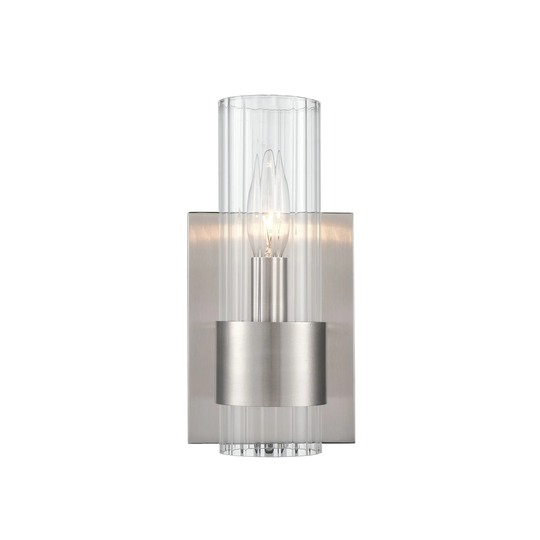 Millennium Lighting Caberton 1 Light Wall Sconce in Brushed Nickel with Clear Beveled with Glass Shades