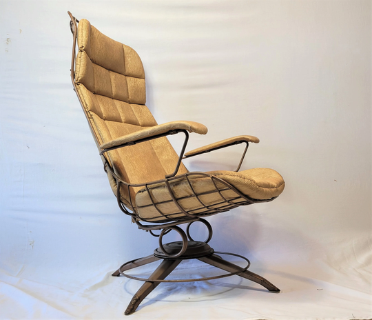 Vintage Mid Century Modern Original Homecrest High Back Lounge Chair Rocker