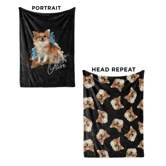 Dog, Cat Or Any Other Animal. Let's Personalized A Blanket For Them. Many Colors To Choose From. Available in 2 Sizes. 50"x60" & 60"x80