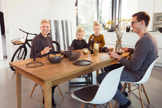 Dining Table Of Solid Elm Wood Desk Rekord Furniture