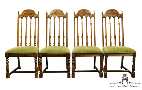 Set Of 4 Burlington House Italian Neoclassical Tuscan Mediterranean Style Dining Side Chairs 209-902