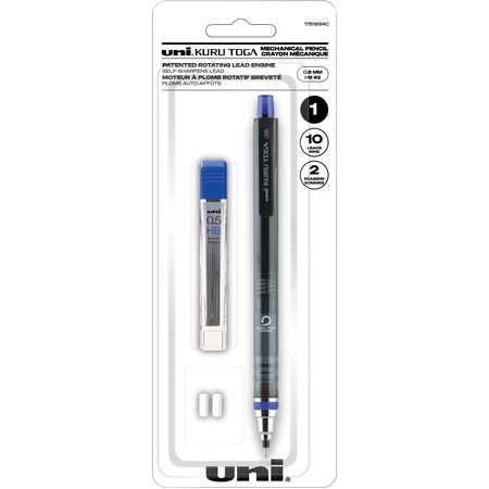 uni-ball KuruToga Mechanical Pencil, 0.5 mm Starter Set