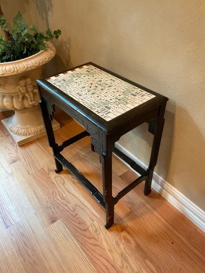Antique Chinese Side Table. Mahjong Tile Table