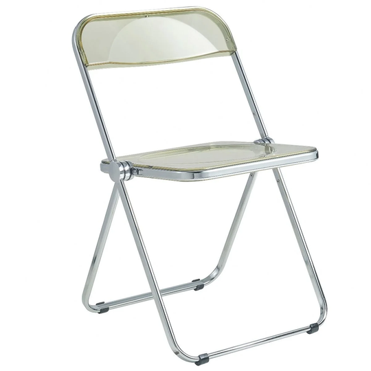 LeisureMod Lawrence Acrylic Folding Chair - 30"