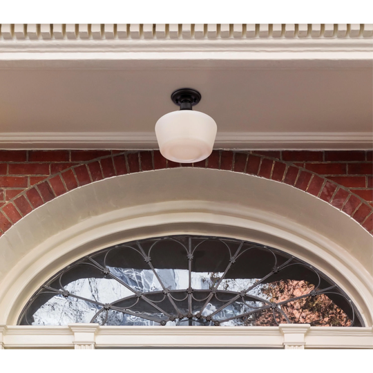 Westinghouse Lighting Scholar 9-Inch, One-Light Outdoor Semi-Flush Mount Ceiling Fixture - 1-Light