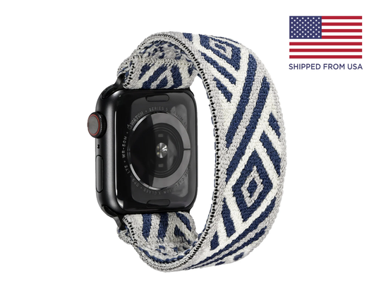 Tefeca Insight Patterns Stretch Elastic Apple Watch Band 38mm 40mm 41mm 42mm 44mm 45mm - Eips