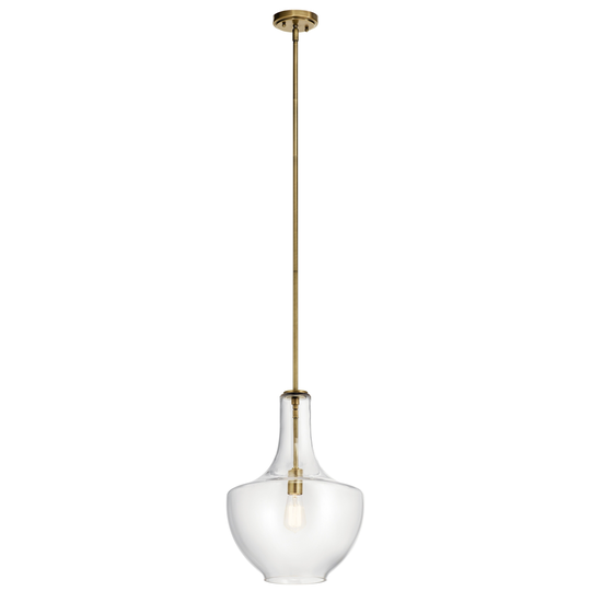 Kichler Lighting Everly 1-Light Pendant Natural Brass