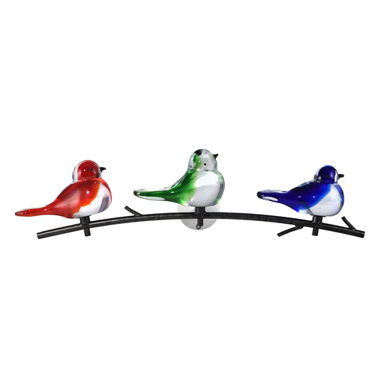 Birds Of Oahu Handcrafted Art Glass Wall Art Décor - Multi-Color