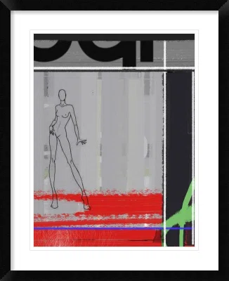 'Pencil Fashion' Framed Graphic Art Print