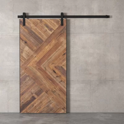 Reclaimed Wood Malibu Barn Door with Installation Hardware Kit