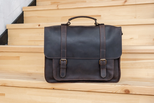 Leather Convertible Briefcase For Men. Mens Leather Backpack. Laptop & Messenger Bag