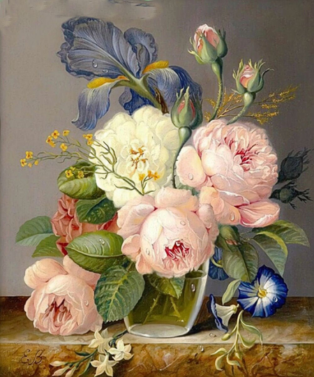 Large Floral Canvass Peony Still Life Diy 5D Diamond Painting Kit Full Round Drill