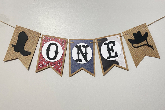 My First Rodeo One High Chair Banner Burlap Banner High Chair Cowboy