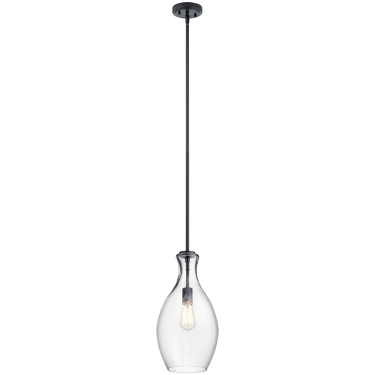 Kichler Lighting Everly Black 1-Light Mini Pendant