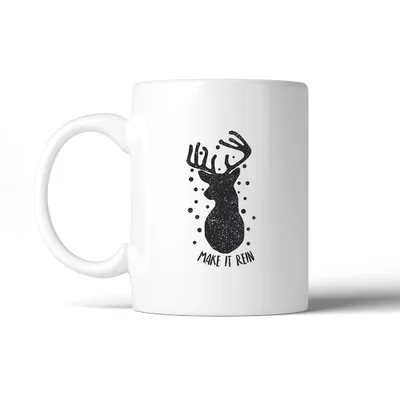 Mcdonell Make it Rein Vintage Reindeer Coffee Mug