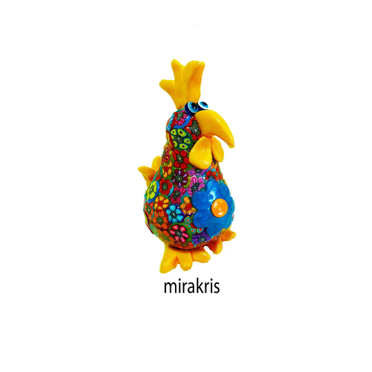 Colorful Collectible Chicken Figurine Home Decoration