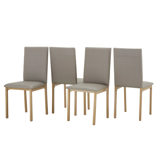 Darcy Gold Metal and Grey Dining Chair (Set of 4) by iNSPIRE Q Bold