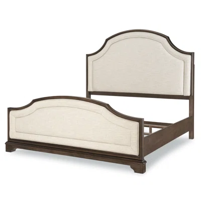 Anup Queen Solid Wood and Upholstered Panel Bed