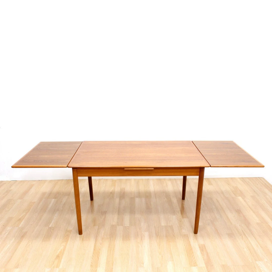 Mid Century Dining Table By Am Ansager Mobler Danish Modern Teak Extending Wooden