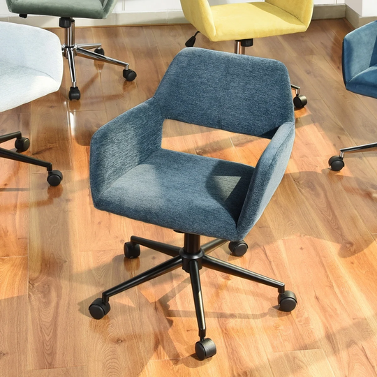 29.5"H Fabric Adjustable Upholstered Swivel Office Chair
