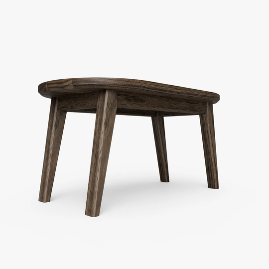 Black Stained Oak Coffee Table - High End Sidetable Furniture Walnut Tables Mid Century