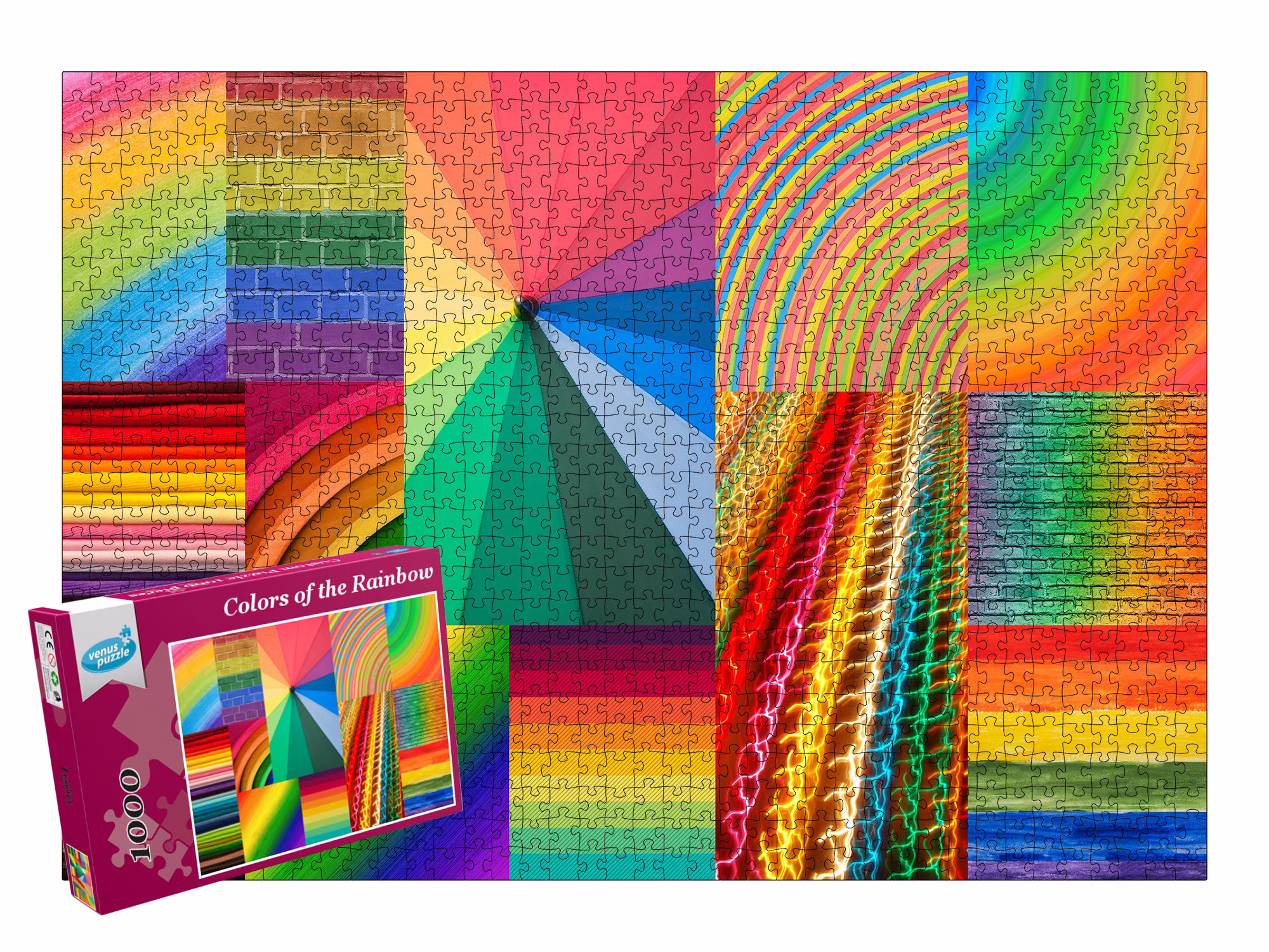 1000 Pieces Jigsaw Puzzle "Colors Of The Rainbow'/Piece For Adults & Families