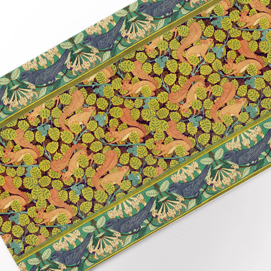 Table Runner, Squirrels, L'animal Dans La Decoration | 1897, Maurice Pillard Verneuil, Linen Table 100% Linen, Top