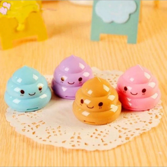 Cute Poop Shape Pencil Sharpener || Double Orifice Student Sharpener, Creative Stationery, Back To School Supply