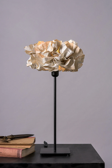 Books Paper Lamp Shade, Table Reading Light, Bedroom Decor, Paper Lampshade, Unique Lampshade