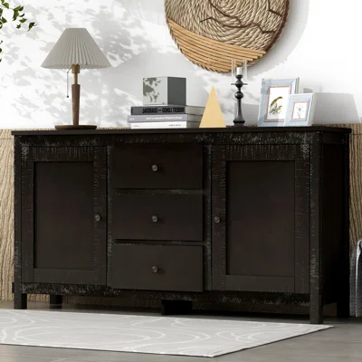 Jaweriya 64" Wide 3 Drawer Solid Wood Sideboard