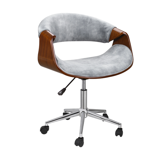 Porthos Home Adjustable Office Chair With Velvet Upholstery And Wheels
