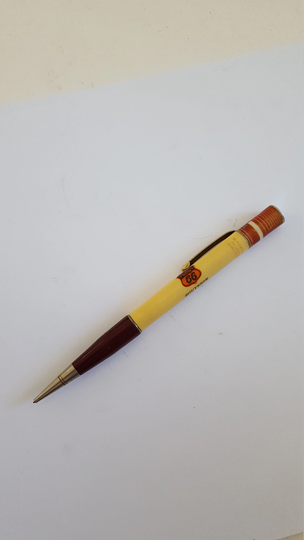 Vintage 1949 Ritepoint Advertising Mechanical Pencil Kansas City Refinery Phillips 66 Motor Oil Need Lead