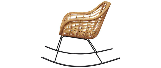 Rocking Chair in Rattan & Malacca Metal 30% Off, Reclaimed Wood, Adirondack Chair