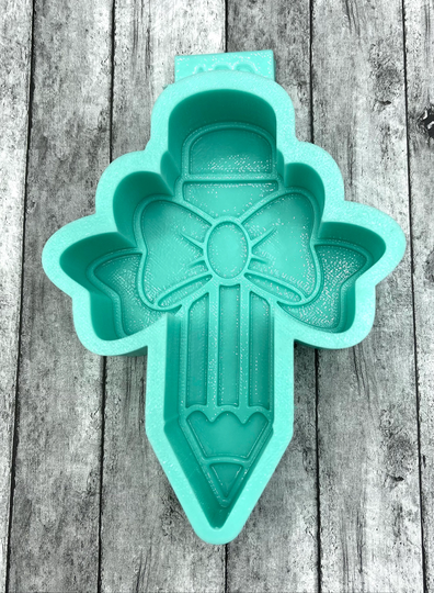 Pencil With Bow Silicone Mold Mould