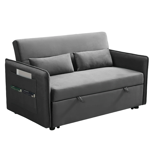 Modern Pull Out Sofa Bed with 2 Side Pockets