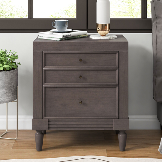 Modern 3-Drawer Storage Nightstand-15.7''W*23.6''H