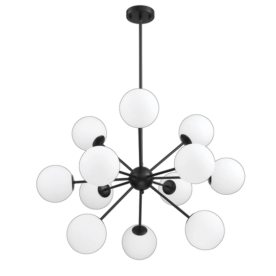 Phoenix 12-Light Black Pendant