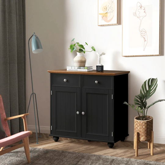 Modern Sideboard Buffet Cabinet with Storage Drawers and Shelves
