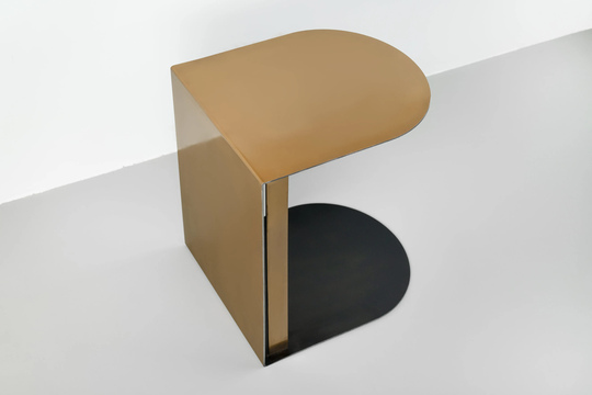 C Side Table. Slide Under Sofa Painted Metal Minimal Industrial Design Furniture. Modern Bedside End Table For Living Room Or Bedroom
