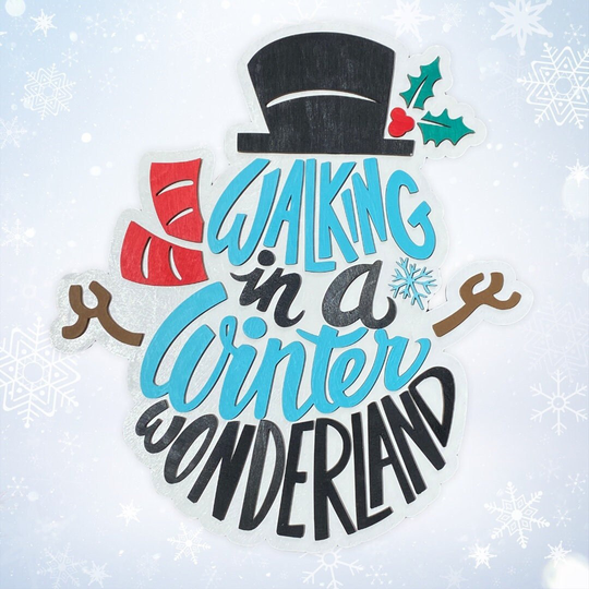 Diy Snowman Sign Kit, Painted Sign, Christmas Decor, Holiday Paint Parties, Walking in A Winter Wonderland