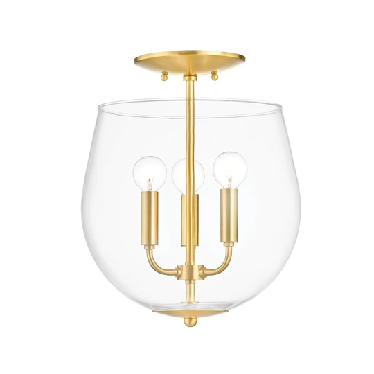 Bobbi 3 Light Semi Flush Mount