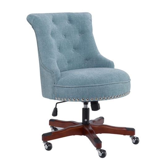 Pamela Teal Swivel Office Chair