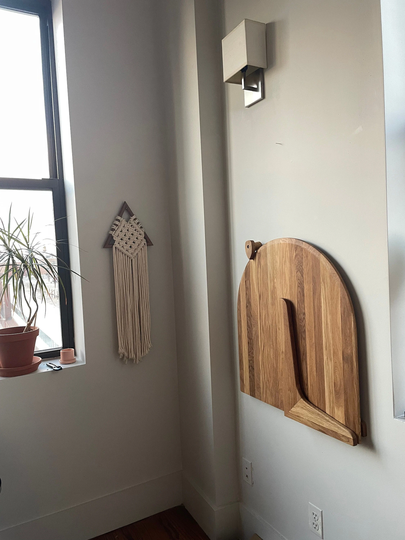 Semicircular Space Saving Folding Table Wall Mounted in Solid Oak Wooden Murphy Desk Bathroom Fold Down Wall