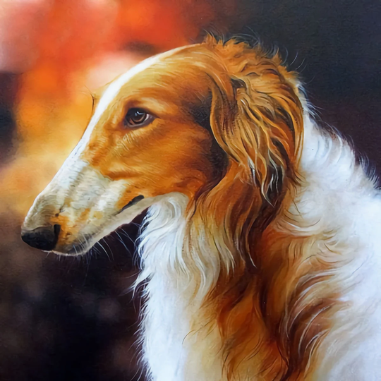 Borzoi Hound Poetry in Motion Diy 5D Diamond Painting Kit Full Square & Round Drill