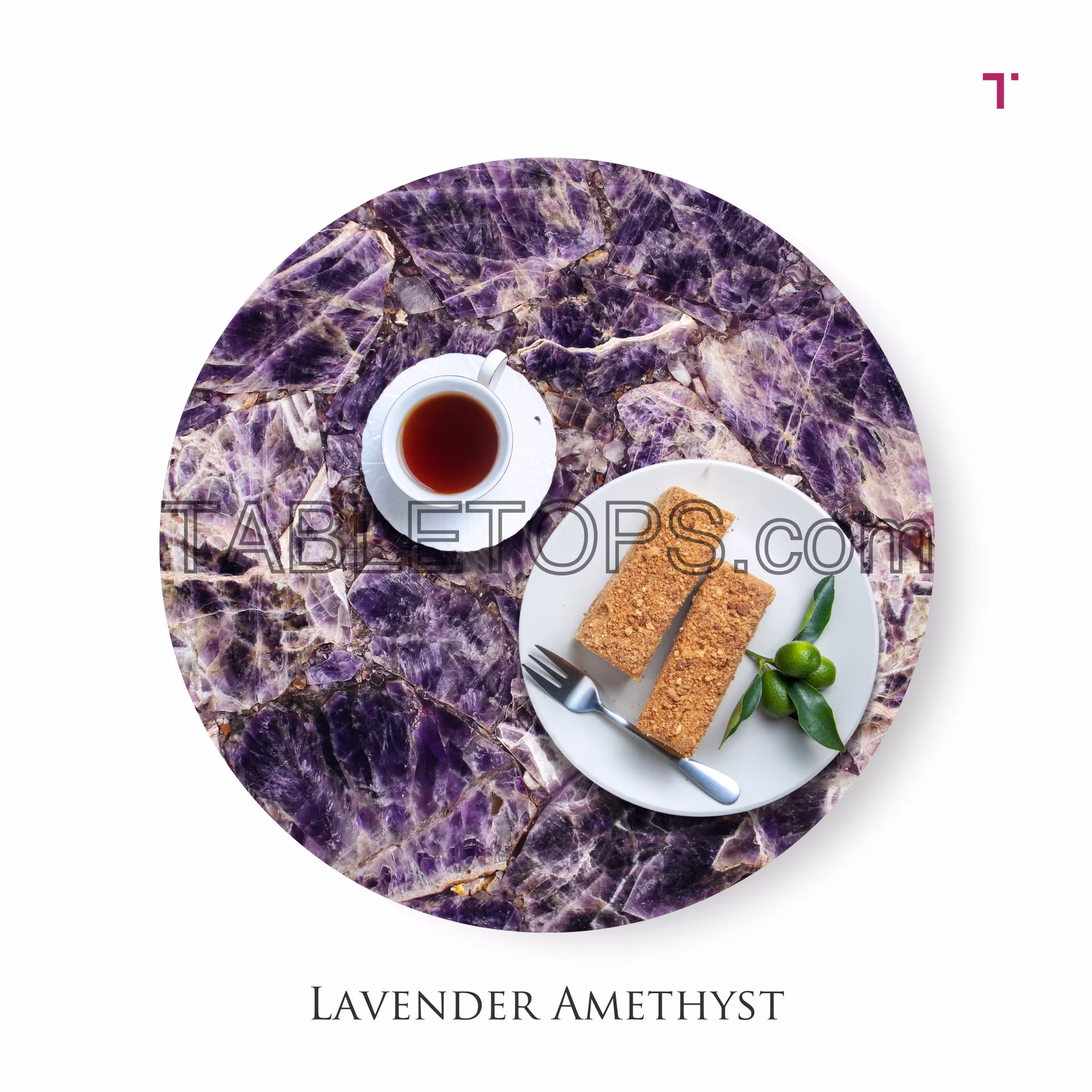 Lavender Amethyst Agate Stone Table Top, Counter Feng Sui Decor Mystical Stone, Healing Crystal With Natural Properties